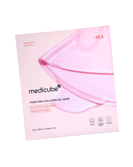MEDICUBE PDRN PINK COLLAGEN GEL MASK - 28 g/0.98 oz.  (1 sheet) x 4ea